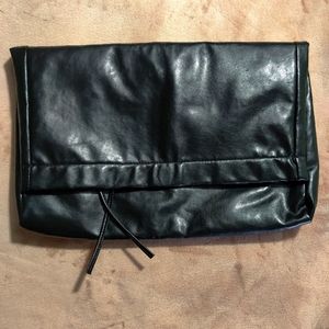 💚 Faux Leather Fold-Over Clutch Bag